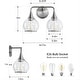 preview thumbnail 86 of 151, Modern Vanity Lights Dimmable Bathroom Light Fixtures with Glass Shade