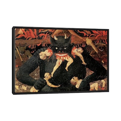 iCanvas "Detail Of Satan Devouring The Damned In Hell, The Last Judgement, c.1431" by Fra Angelico Framed Canvas Print