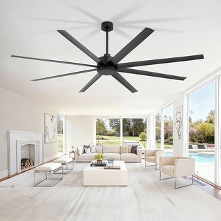 Large 84-inch Industrial Ceiling Fan without Light with Remote(8-Blade ...