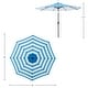 preview thumbnail 6 of 21, Pure Garden 9ft Striped Patio Umbrella with Push Button Tilt for Outdoor Furniture, Deck, Backyard, or Pool