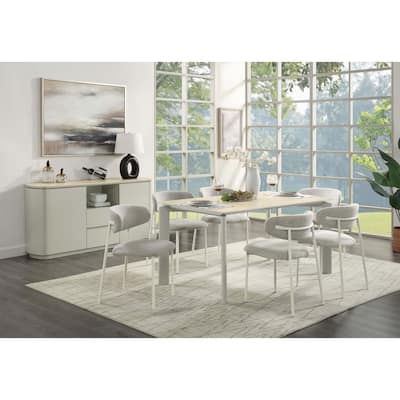 Light Gray Finish Dining Table