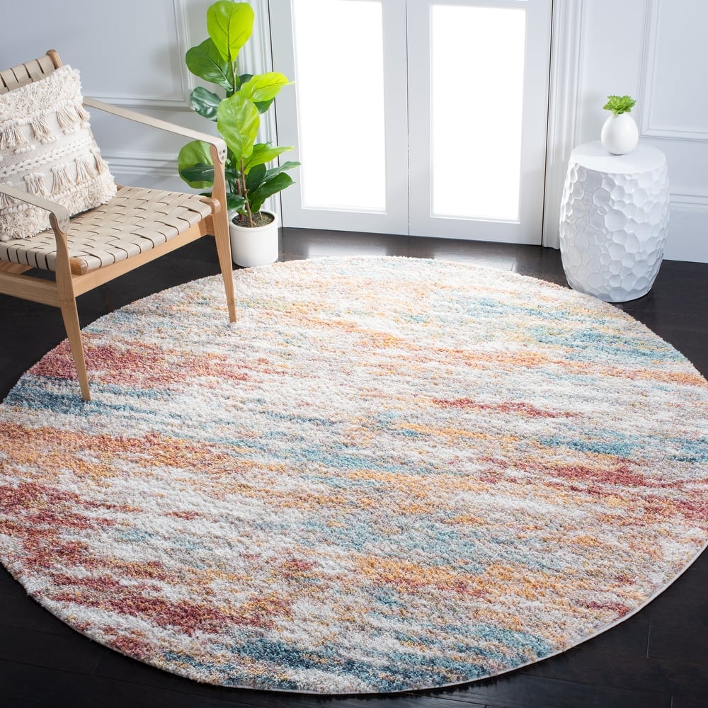 SAFAVIEH Calista Shag Maiu Abstract 1-inch Thick Rug