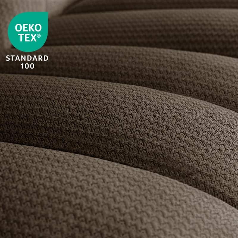 MCombo Power Reclining Loveseat Sofa with Heat and Massage, Fabric PR648