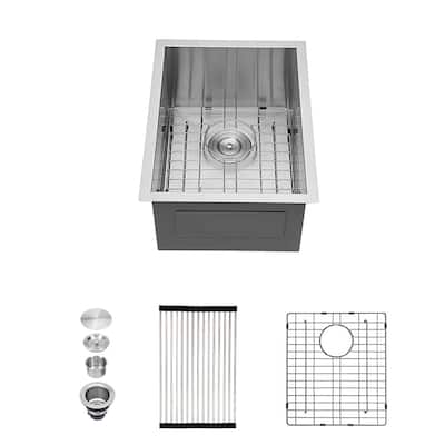15" W x 20" D Undermount Bar Prep Kitchen Sink - 15" x 20"