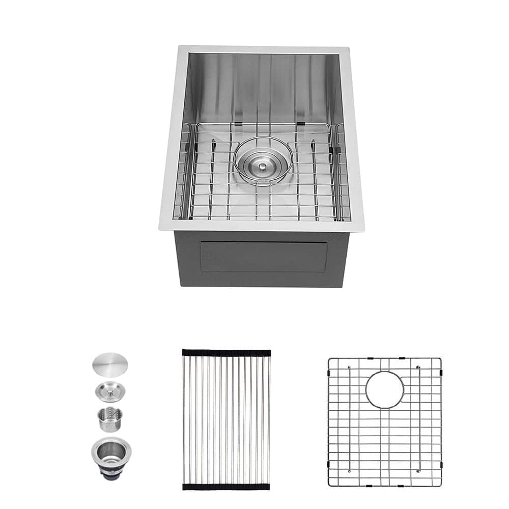 15 Inch Undermount Kitchen Sink 16 Gauge 9 Inch Deep Single Bowl Kitchen Sink Basin