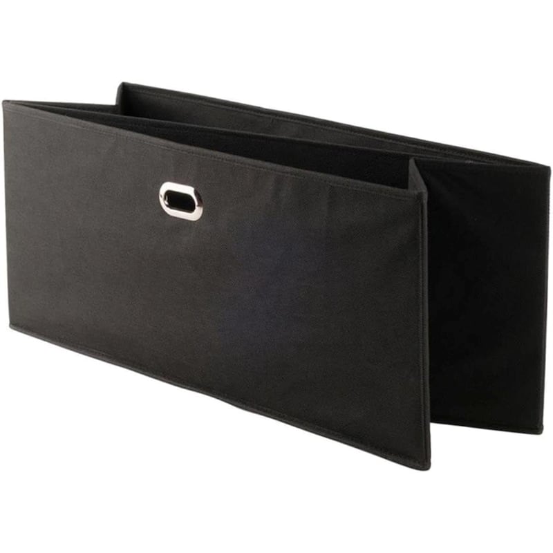 Rectangular Foldable Fabric Baskets - 23" - Black - Set of 2