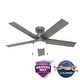 preview thumbnail 2 of 13, Hunter 52" Sea Point Outdoor Ceiling Fan with LED Light Kit and Pull Chain, Wet Rated