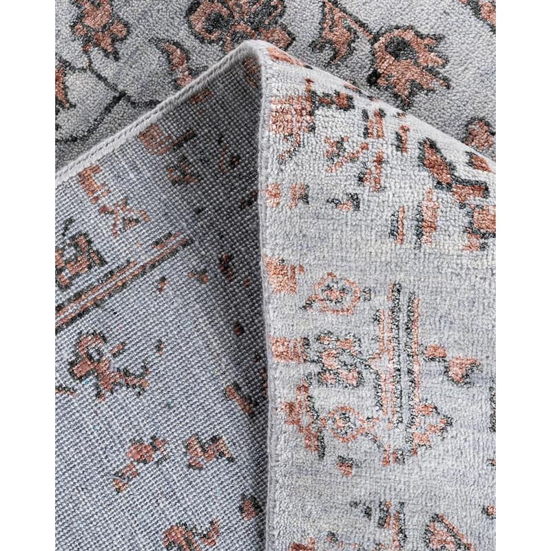 Ikat One-of-a-Kind Handmade Area Rug - Gray, 9' 1" x 12' 4" - 9' 1" x 12' 4"