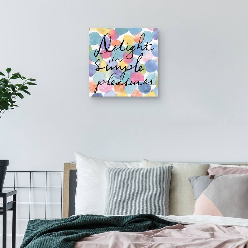 Delight in Simple Pleasures by Anne Tavoletti Canvas Art Print
