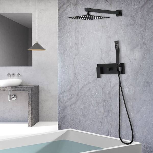 1-Spray Patterns with 1.5 GPM 10 in. Wall Mount Dual Shower Heads in Chrome 1-Spray Patterns with 1.5 GPM 10 in. Wall Mount Dual Shower Heads in Chrome