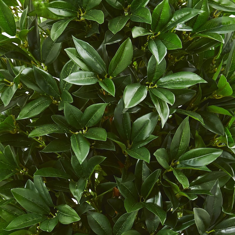 Artificial Topiary Tree 57In. Cone Shaped Indoor Outdoor Decor Slate Planter Included - Green