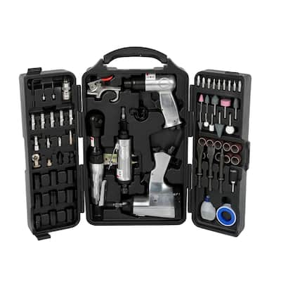 71 PCS Air Tool & Accessorie Kit,Impact Wrench,Air Ratchet,Die Grinder