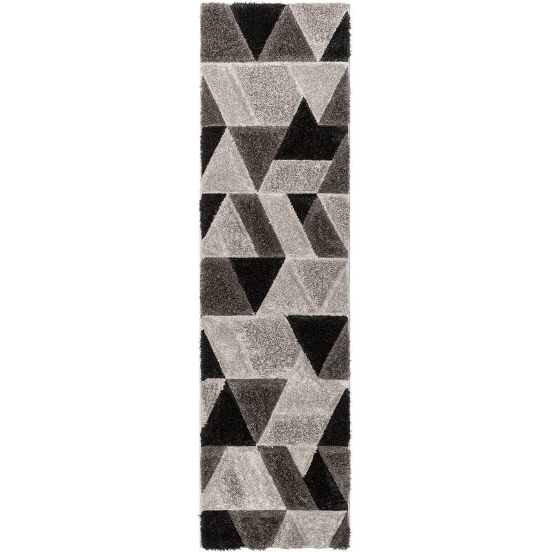 Well Woven San Francisco Holland Geometric Modern Carved Shag Area Rug
