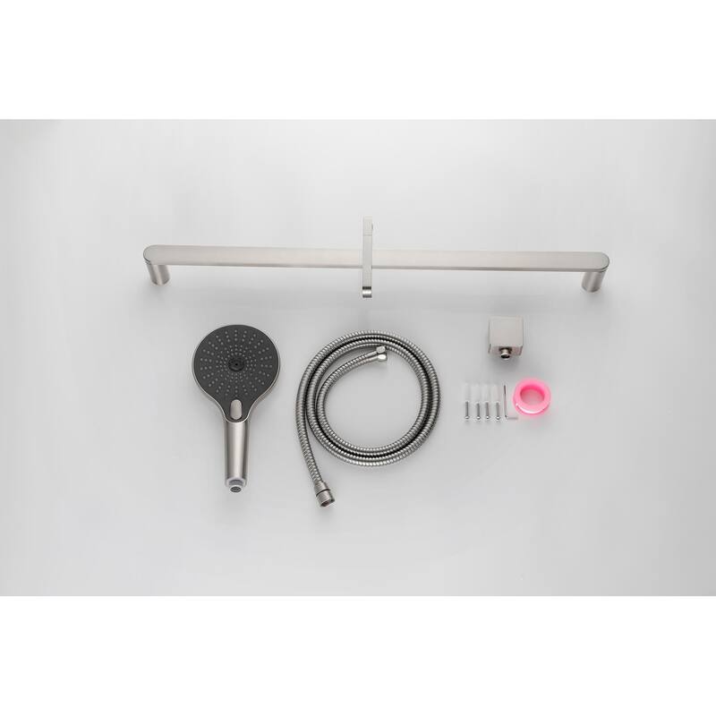 Handheld Shower with 28-Inch Slide Bar and 59-Inch Hose