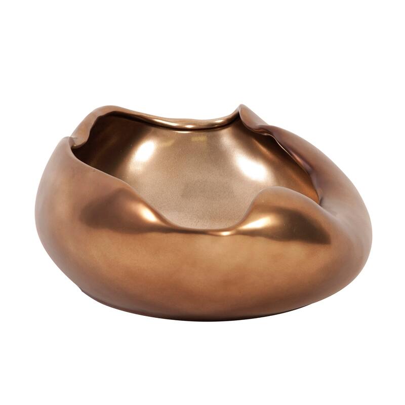 Allan Andrews Matte Bronze Abstract Ceramic Bowl