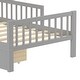 preview thumbnail 35 of 37, Twin Size Bed with Headboard Storage Rack, Two Under-Bed Drawers, Three-Side Guardrails for Safety and Security