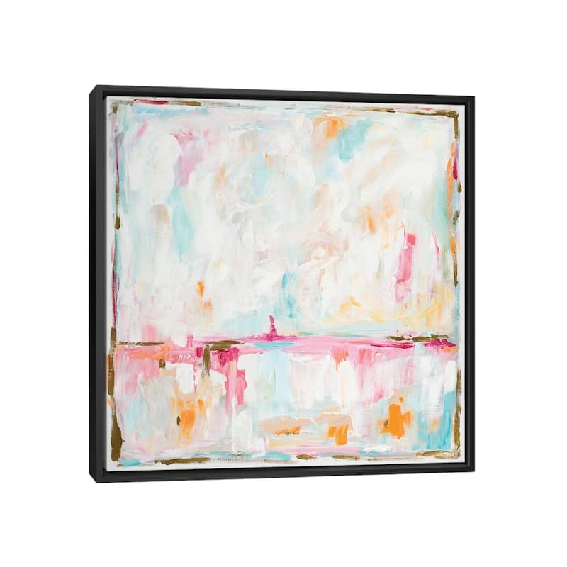 iCanvas "Cotton Candy Cloud" by L. Hewitt Framed Canvas Print - Black - 18x18