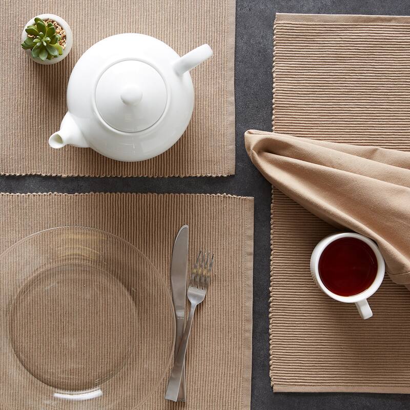 DII Barn Red Ribbed Placemat Set/6