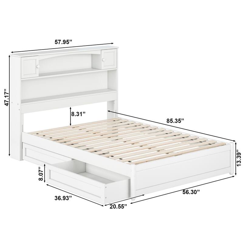 Hadley Platform Bed with Panel Footboard and Storage Drawers