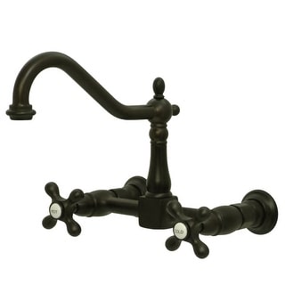 Kingston Brass Heritage 1.8 GPM Wall Mounted Bridge Kitchen Faucet