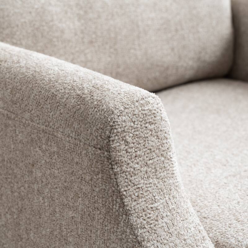 Upholstered Armchair With Wood Legs, Accent Chair