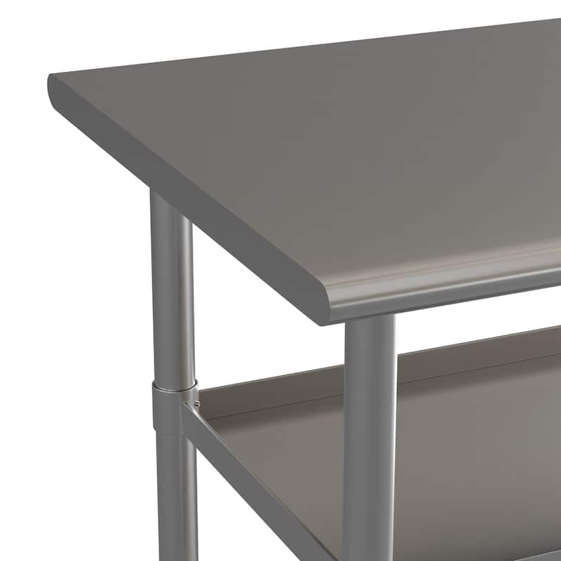 NSF Certified Commercial 18-Gauge Stainless Steel Work and Prep Table