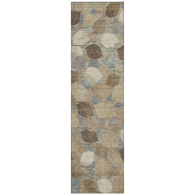 Machine Washable Indoor/ Outdoor Floral Mila Chantille Rug