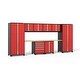 preview thumbnail 37 of 71, NewAge Products Pro Series 10-pc. Steel Garage Cabinet Set Bamboo Top / No Slatwall - Red