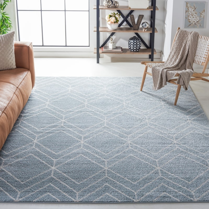 SAFAVIEH Adirondack Benilda Modern Geometric Rug - 12' x 15' - Blue/Ivory