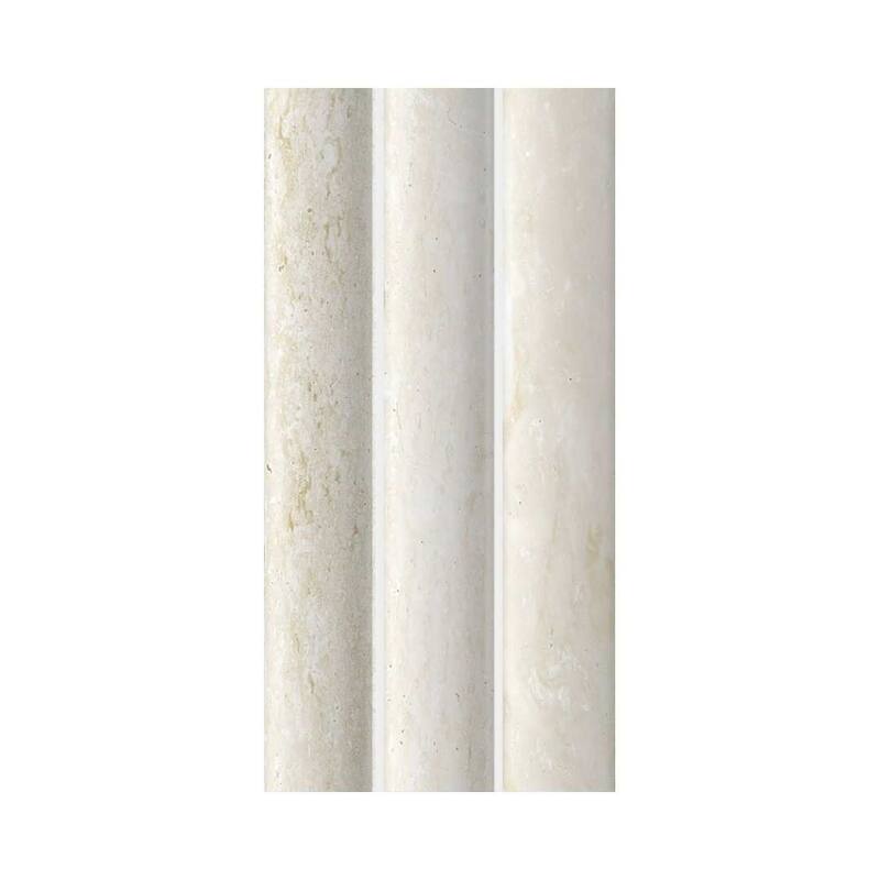 Lyrical 4.5x9 Matte Marble Look Porcelain Fluted Ribbed Tile - Wall, Backplash