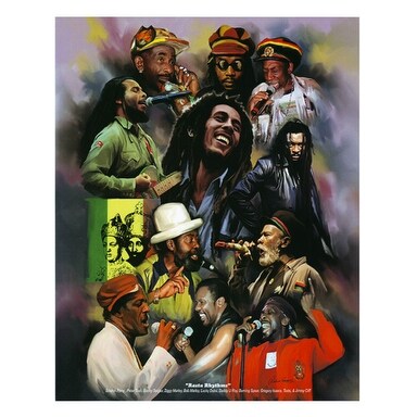 ''Rasta Rhythms'' by Wishum Gregory African American Art Print (11 x 8.5 in.)