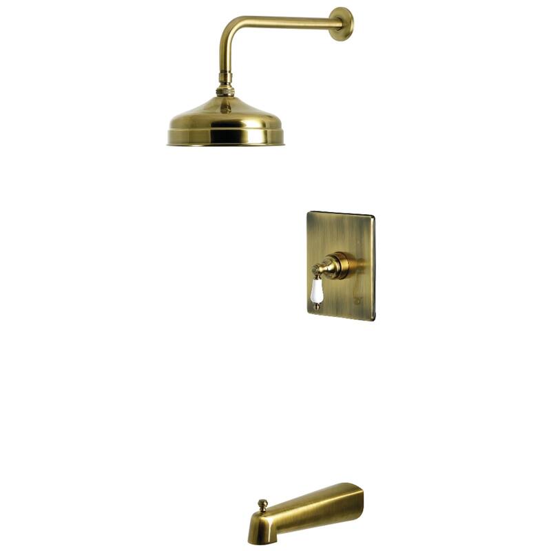Kingston Brass Single-Handle Pressure Balanced Tub and Shower Faucet - Antique Brass