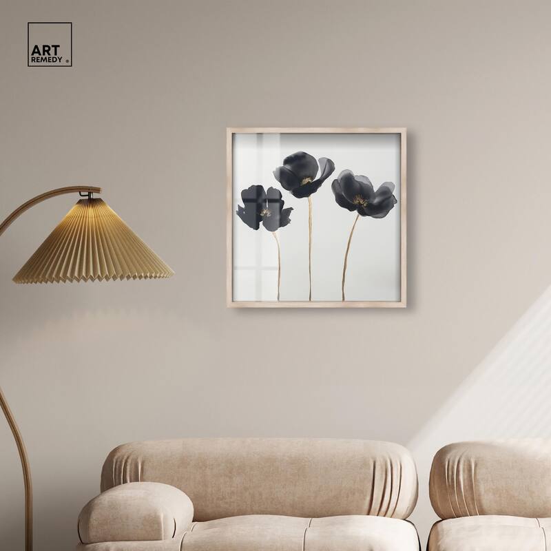 Nocturnal Flowers II Shadowbox by Art Remedy