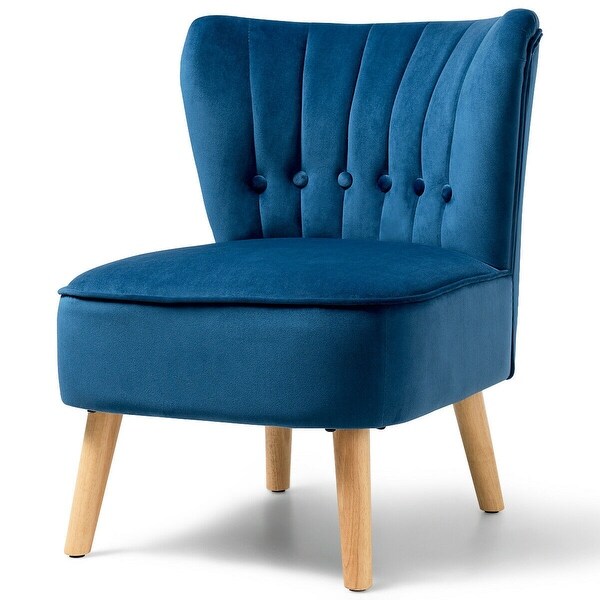 Armless Accent Chair Tufted Velvet Leisure Chair - On Sale ...