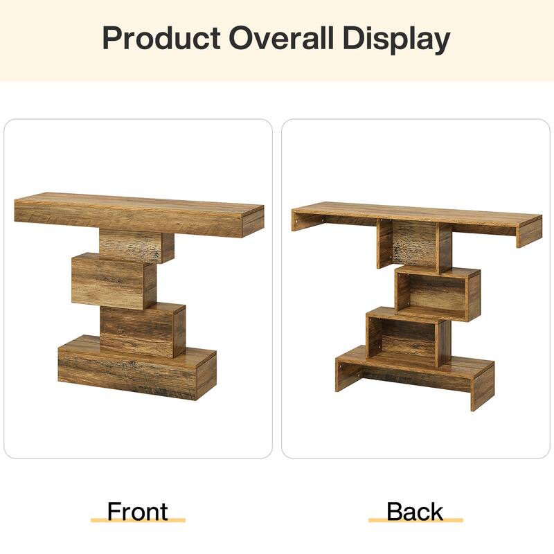 42.5 Inch Modern Narrow Console Sofa Table for Living Room - 11.8"D x 42.5"W x 31.5"H