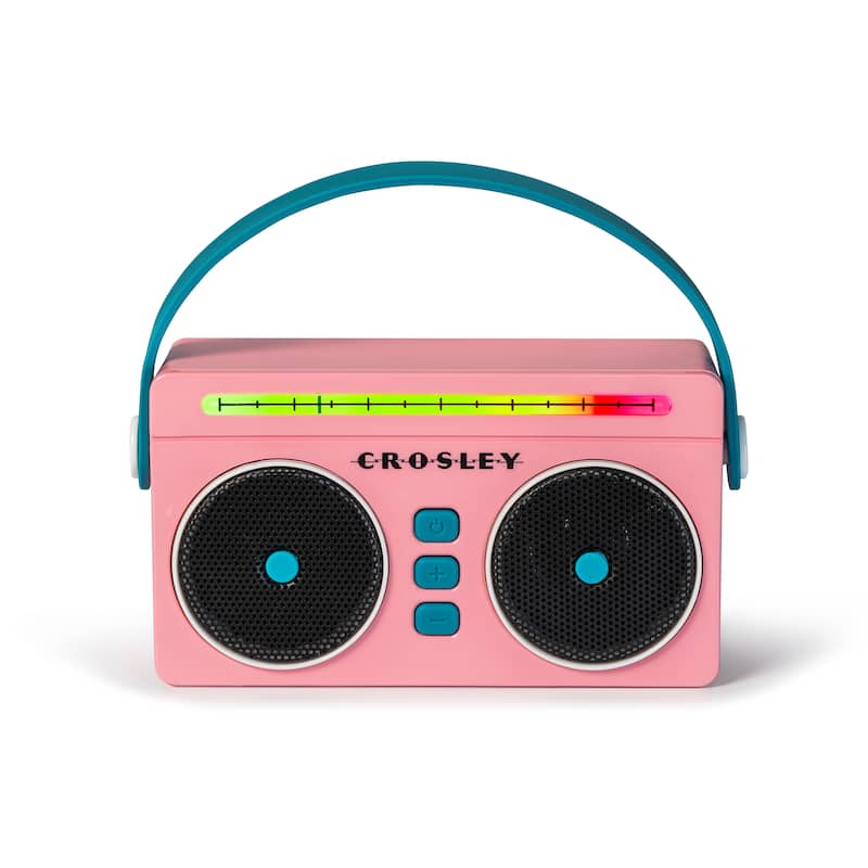 Crosley Mini Boombox Portable Bluetooth Speaker - Flamingo