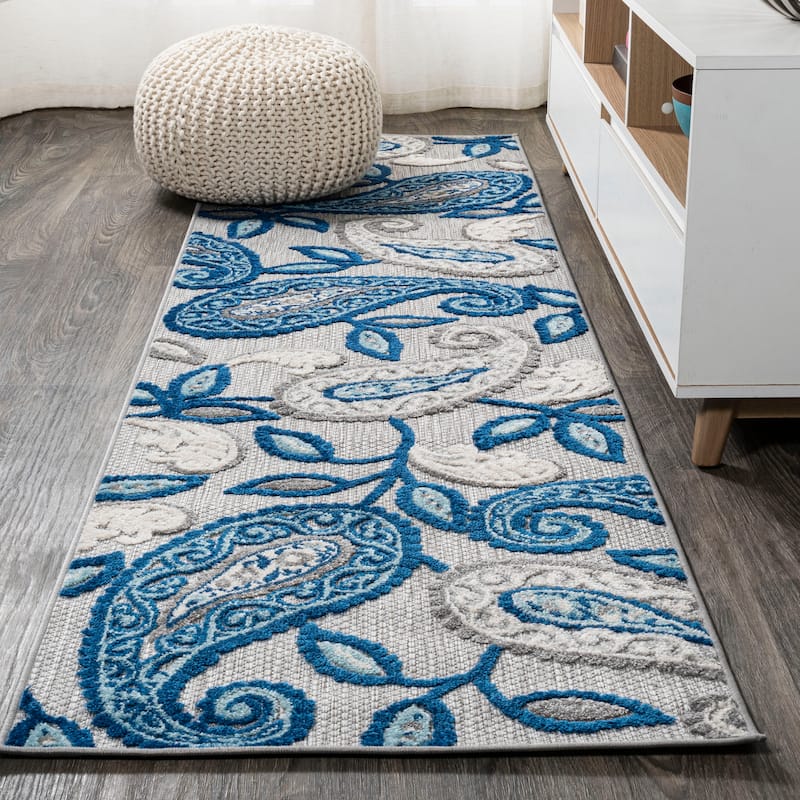 JONATHAN Y Gordes Paisley High-Low Indoor/Outdoor Area Rug