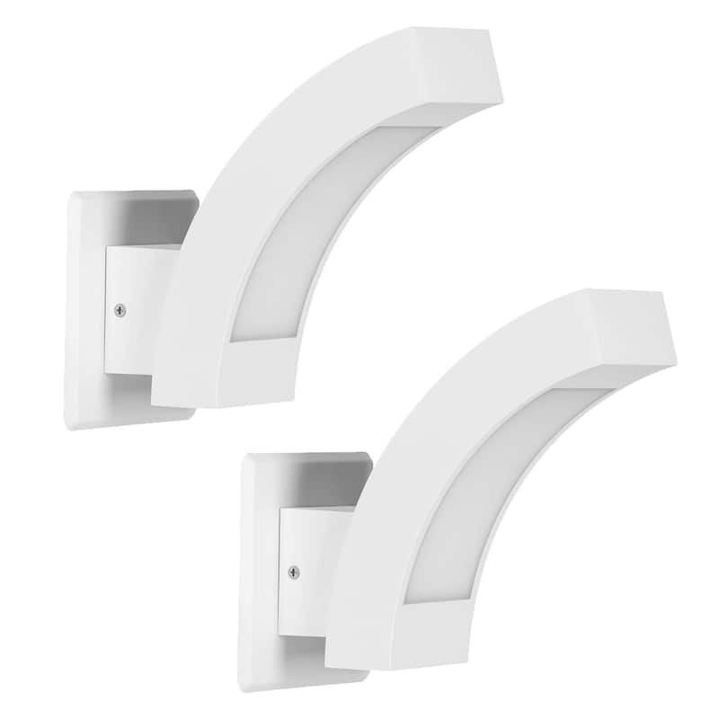 2 Pack Wall Light Outdoor LED Wall Mount Lamp Wall Sconce Lighting - White