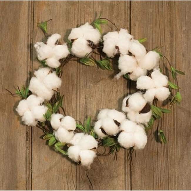 Cotton & Willow Leaves Wreath - Bed Bath & Beyond - 35477576