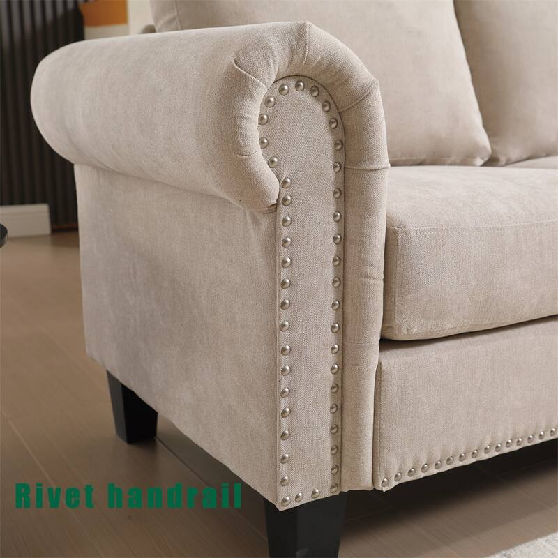Convertible Sectional Sofa with Storage,L-shaped sofa,Four-Seater Sofa