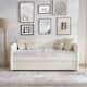 Boucle Fabric Daybed with Trundle Upholstered Tufted Sofa Bed