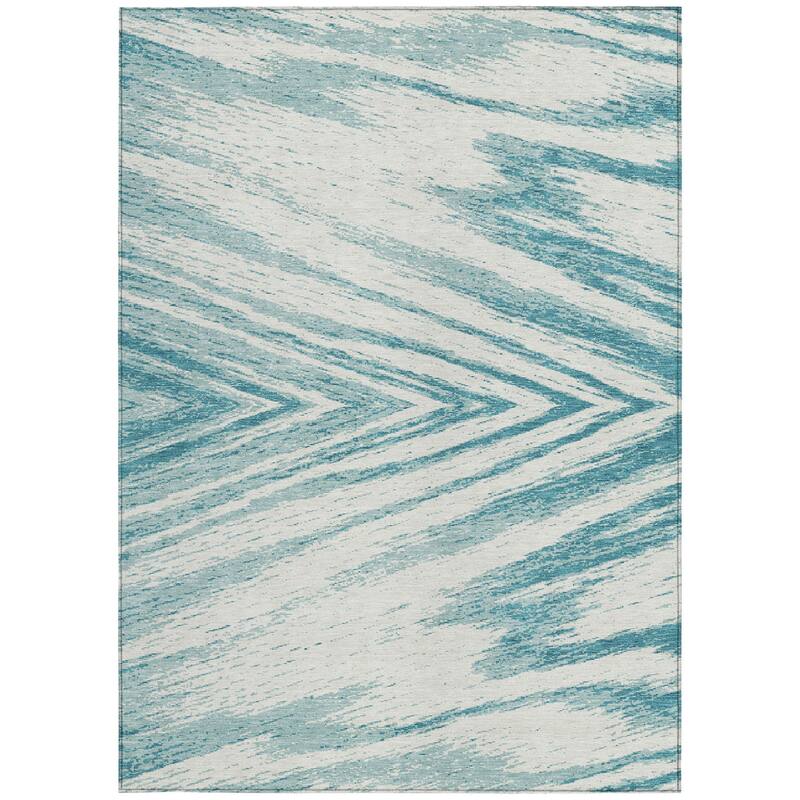 HomeRoots Abstract Transitional Rectangle Outdoor Rug