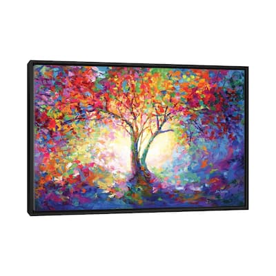 iCanvas "Colorful Tree Of Life III" by Leon Devenice Framed
