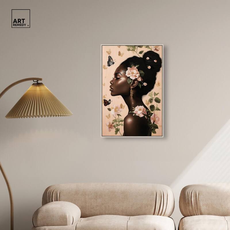 Apricot Whisper Canvas by Art Remedy