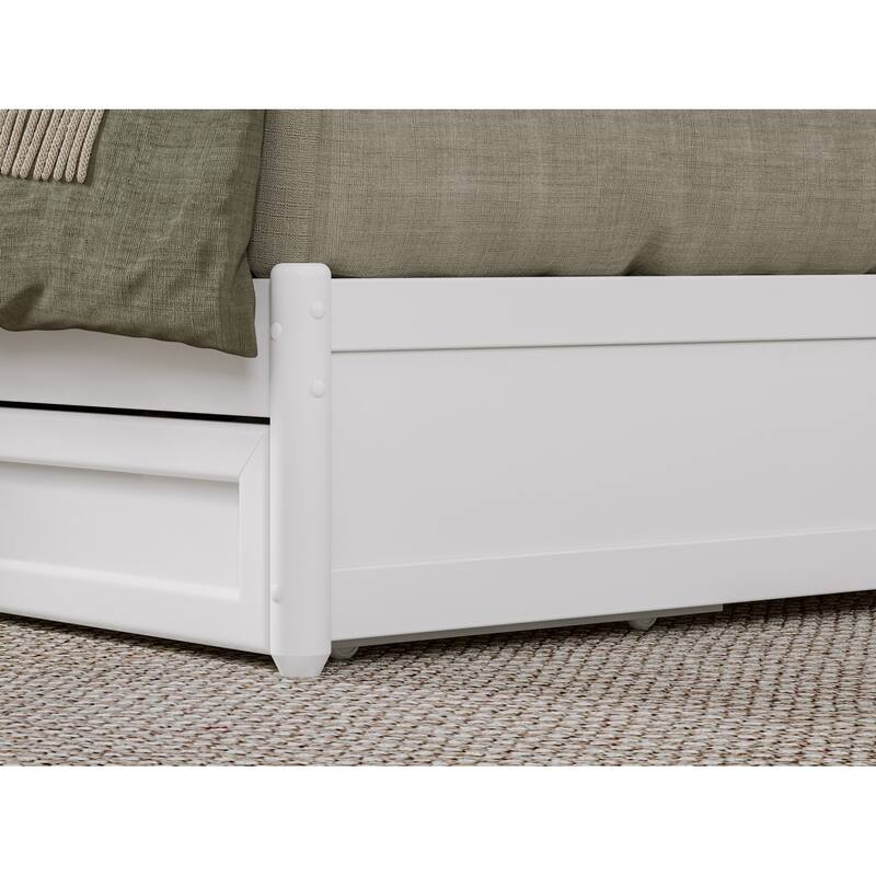 Emelie Platform Bed with Panel Footboard and Twin XL Trundle