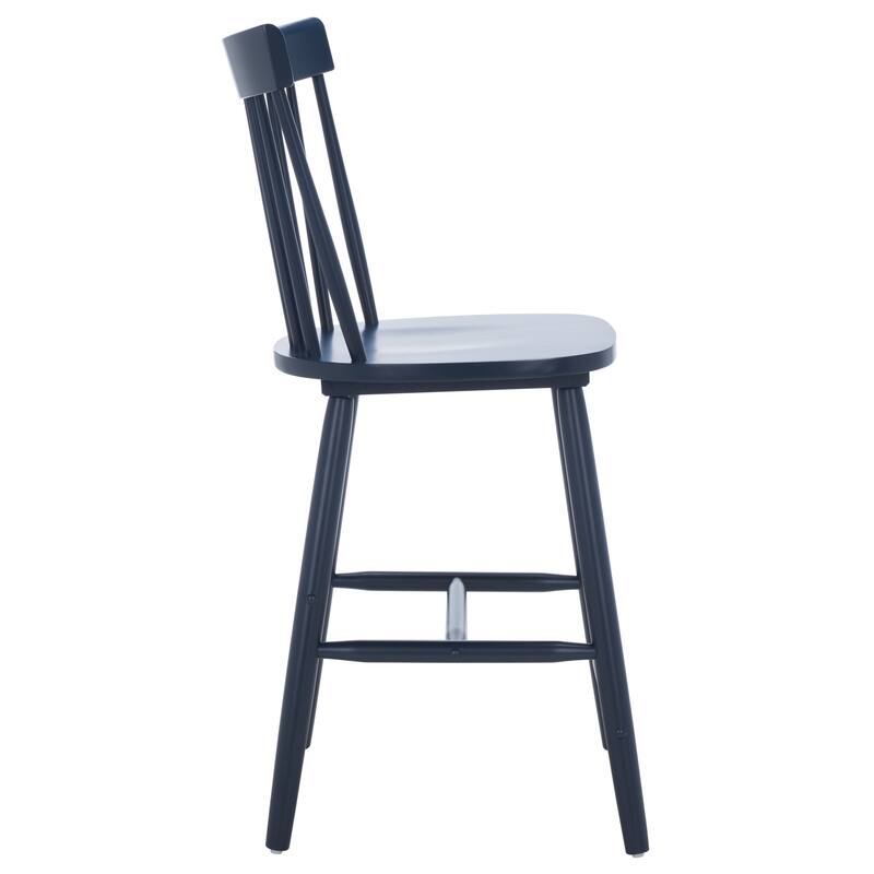 SAFAVIEH Biddie 24-inch Spindle Farmhouse Counter Stool (Set of 2) - 20" W x 21" D x 39" H - 20"W x 21"D x 39"H