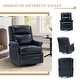 preview thumbnail 20 of 88, Echidna 29.6" Transitional Genuine Leather Swivel Rocker Nursery Chair with Nailhead Trim by HULALA HOME