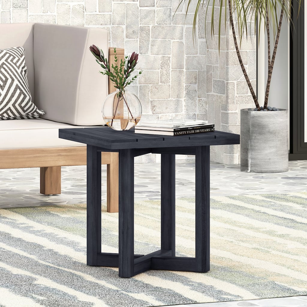 outdoor SQUARE SIDE TABLE, Black