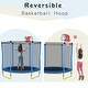 preview thumbnail 2 of 37, 5.5Ft Trampoline For Kids - 65" Outdoor & Indoor Mini Toddler Trampoline With Enclosure