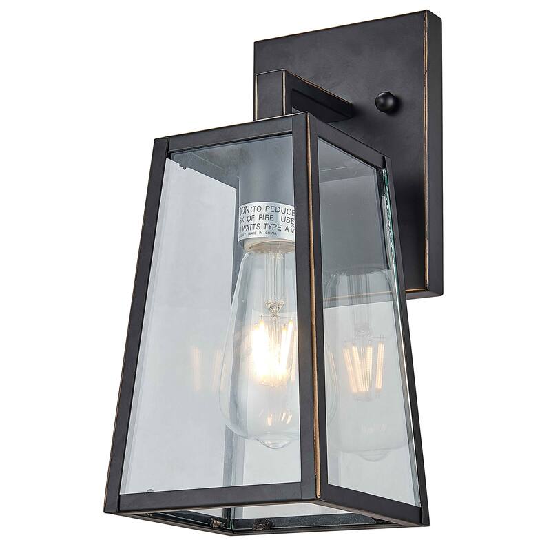 1 Light Outdoor Wall Lantern in Imperial Black Finish